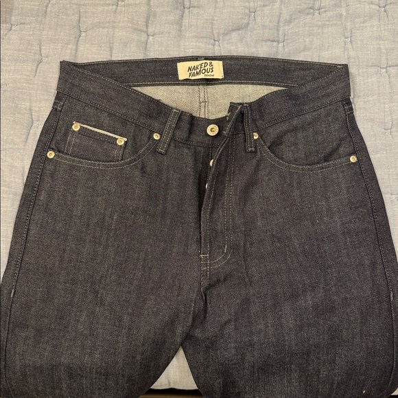 Naked & Famous Denim Dark Gray Jeans - Picture 2 of 4